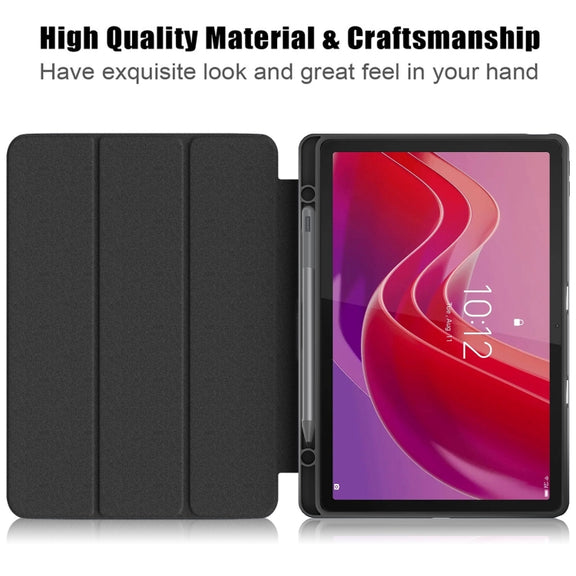 For Lenovo Tab M11 / Xiaoxin Pad 2024 Acrylic 3-Fold Painted Smart Leather Tablet Case(Graffiti)