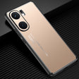 For vivo iQOO Neo 9 Pro Frosted Metal Phone Case(Gold) - iQOO Neo9 Pro Cases by PMC TechLife | Online Shopping South Africa | PMC TechLife