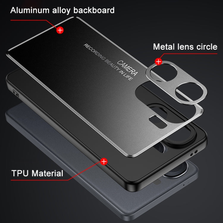 For vivo iQOO Neo 9 Pro Frosted Metal Phone Case(Black)