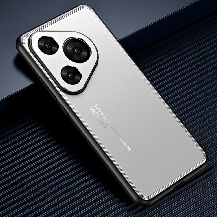 For Huawei Pura 70 Frosted Metal Phone Case(Silver)