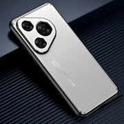 For Huawei Pura 70 Frosted Metal Phone Case(Silver)