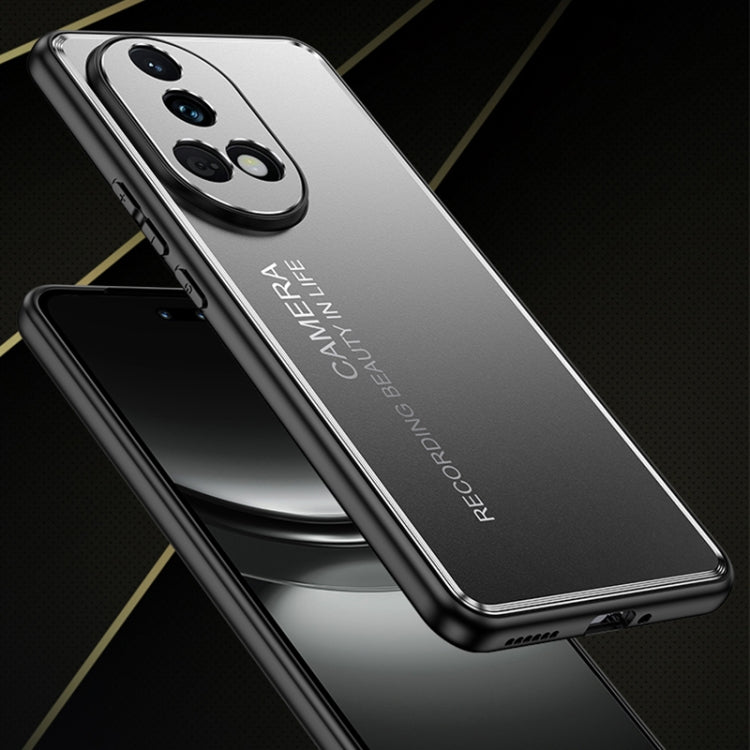 For Huawei Pura 70 Frosted Metal Phone Case(Silver)