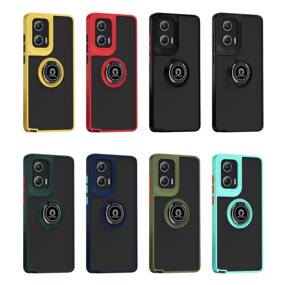 For Motorola Moto G Stylus 5G 2024 Q Shadow 1 Series TPU + PC Phone Case with Ring(Red)