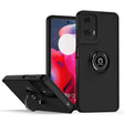 For Motorola Moto G24 / G04 Q Shadow 1 Series TPU + PC Phone Case with Ring(Black+Black) - Motorola Cases by PMC TechLife | Online Shopping South Africa | PMC TechLife | Buy Now Pay Later Mobicred