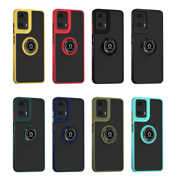 For Motorola Moto G24 / G04 Q Shadow 1 Series TPU + PC Phone Case with Ring(Red)