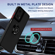 For Motorola Moto G24 / G04 Q Shadow 1 Series TPU + PC Phone Case with Ring(Red)