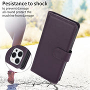 For iPhone 16 Pro Multi-Card Wallet RFID Leather Phone Case(Dark Purple)