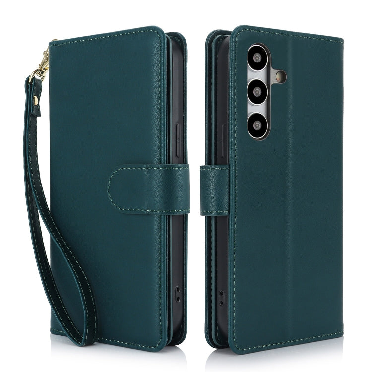 For Samsung Galaxy S24+ / S25+ 5G Multi-Card Wallet RFID Leather Phone Case(Green)