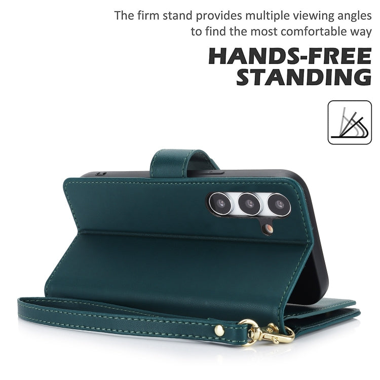 For Samsung Galaxy S24+ / S25+ 5G Multi-Card Wallet RFID Leather Phone Case(Green)
