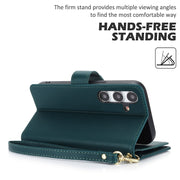 For Samsung Galaxy S24+ / S25+ 5G Multi-Card Wallet RFID Leather Phone Case(Green)