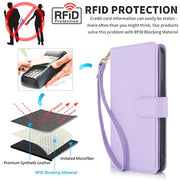 For Samsung Galaxy S24+ / S25+ 5G Multi-Card Wallet RFID Leather Phone Case(Light Purple)