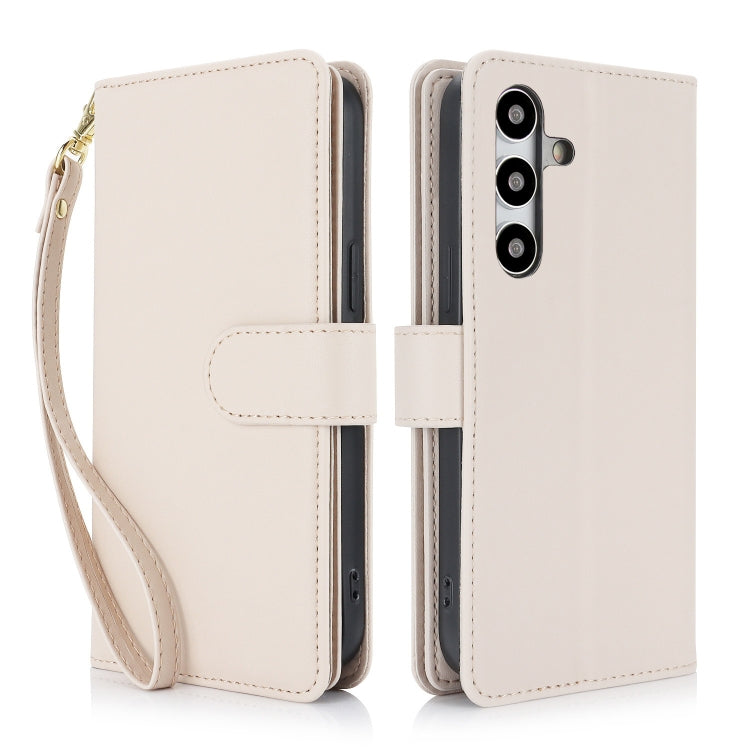 For Samsung Galaxy S24+ / S25+ 5G Multi-Card Wallet RFID Leather Phone Case(Apricot)