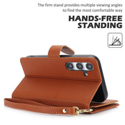 For Samsung Galaxy S24+ / S25+ 5G Multi-Card Wallet RFID Leather Phone Case(Brown)