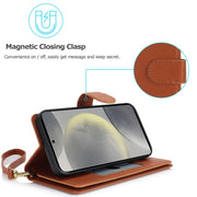 For Samsung Galaxy S24+ / S25+ 5G Multi-Card Wallet RFID Leather Phone Case(Brown)