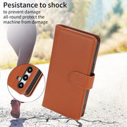For Samsung Galaxy S24+ / S25+ 5G Multi-Card Wallet RFID Leather Phone Case(Brown)