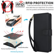 For Samsung Galaxy S24 / S25 5G Multi-Card Wallet RFID Leather Phone Case(Black)