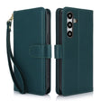 For Samsung Galaxy S24 / S25 5G Multi-Card Wallet RFID Leather Phone Case(Green) - Galaxy S24 5G Cases by PMC TechLife | Online Shopping South Africa | PMC TechLife | Buy Now Pay Later Mobicred