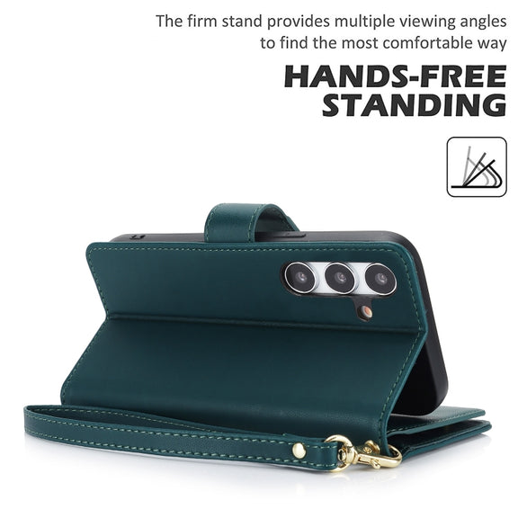 For Samsung Galaxy S24 / S25 5G Multi-Card Wallet RFID Leather Phone Case(Green)
