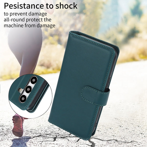 For Samsung Galaxy S24 / S25 5G Multi-Card Wallet RFID Leather Phone Case(Green)