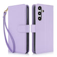 For Samsung Galaxy S24 / S25 5G Multi-Card Wallet RFID Leather Phone Case(Light Purple) - Galaxy S24 5G Cases by PMC TechLife | Online Shopping South Africa | PMC TechLife | Buy Now Pay Later Mobicred