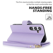 For Samsung Galaxy S24 / S25 5G Multi-Card Wallet RFID Leather Phone Case(Light Purple)