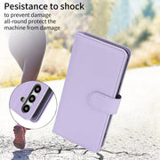 For Samsung Galaxy S24 / S25 5G Multi-Card Wallet RFID Leather Phone Case(Light Purple)