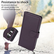 For Samsung Galaxy S24 / S25 5G Multi-Card Wallet RFID Leather Phone Case(Dark Purple)