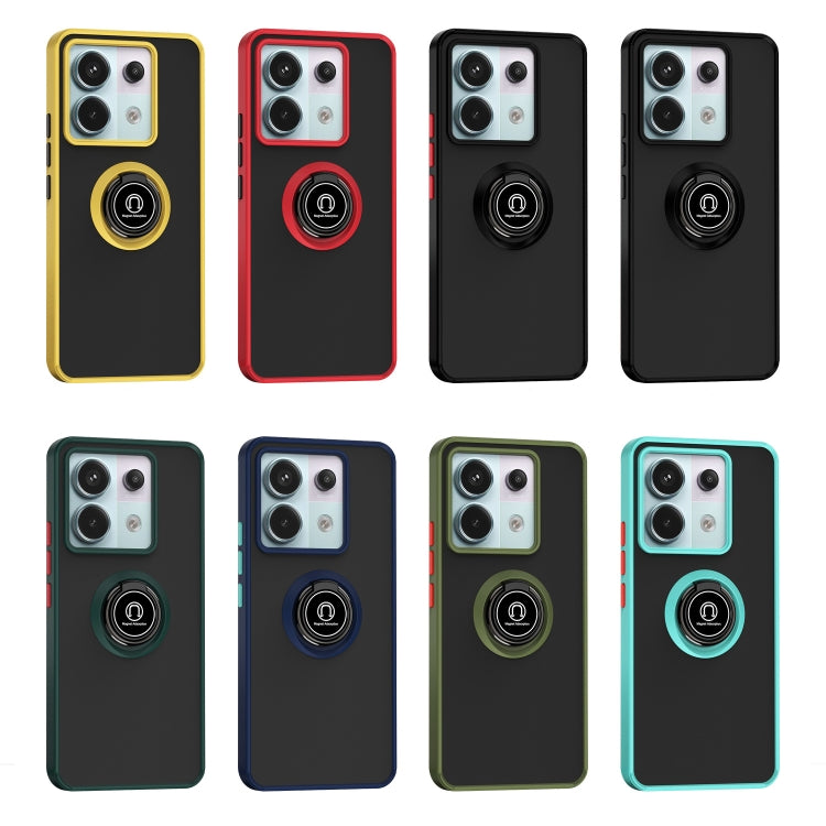 For Xiaomi Redmi Note 13 Pro 5G Q Shadow 1 Series TPU + PC Phone Case with Ring(Sky Blue)