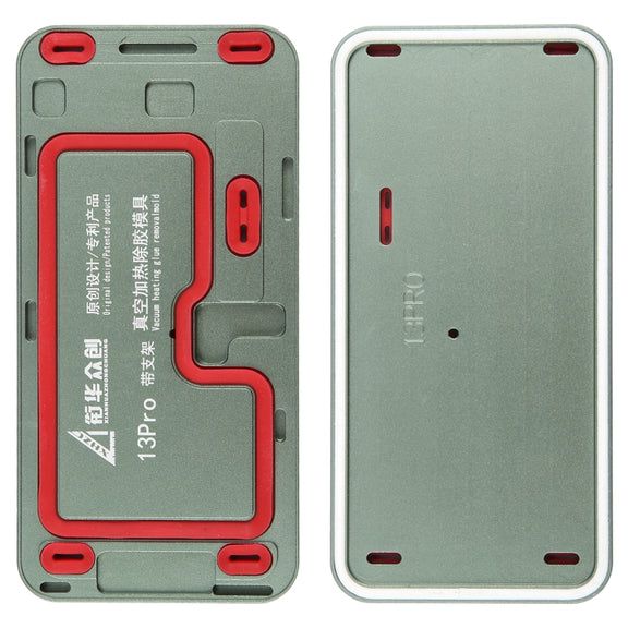 For iPhone 13 Pro LCD Screen Frame Vacuum Heating Glue Removal Mold with Holder