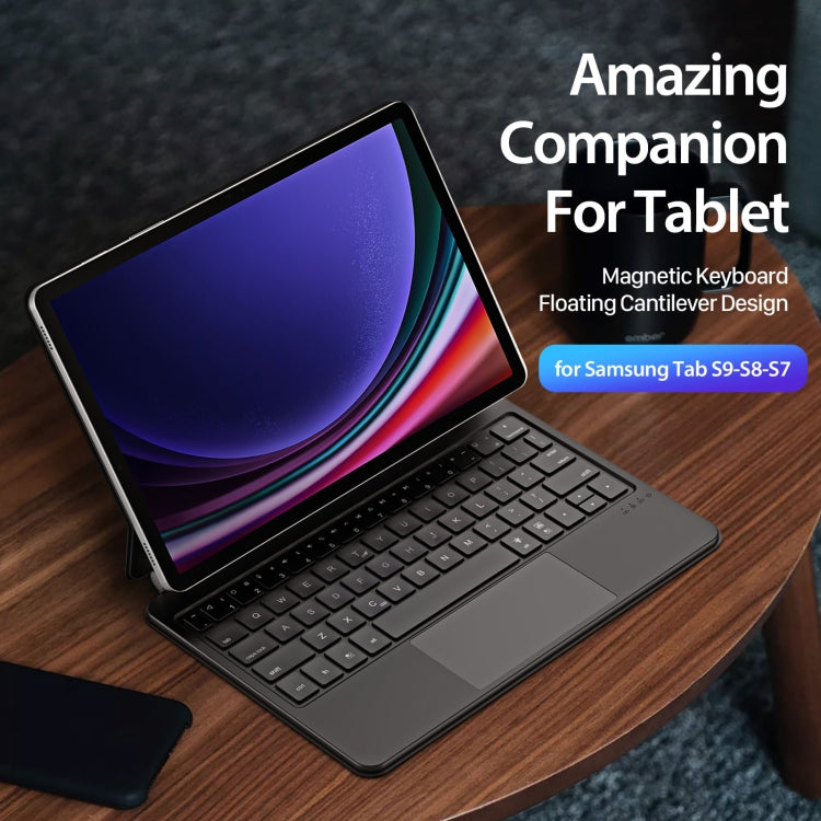 For Samsung Galaxy Tab S9 / S8 / S7 DUX DUCIS MK Series Floating Magnetic Keyboard Tablet Leather Case