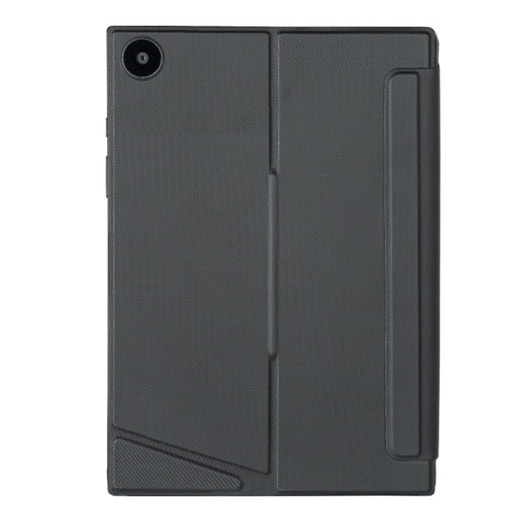 For Samsung Galaxy Tab A9+ X210 TA09B-AS Pen Tray Style Detachable Bluetooth Keyboard Leather Case with Touch Backlight(Black)