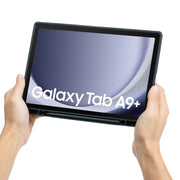 For Samsung Galaxy Tab A9+ X210 TA09B-AS Pen Tray Style Detachable Bluetooth Keyboard Leather Case with Touch Backlight(Black)