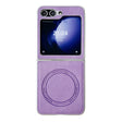 For Samsung Galaxy Z Flip5 Skin Feel Leather Texture MagSafe Pearlescent Paint Shockproof Phone Case(Purple) - Galaxy Z Flip5 Cases by PMC TechLife | Online Shopping South Africa | PMC TechLife