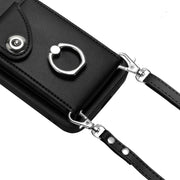 For Xiaomi Redmi Note 13 Pro+ Organ Card Bag Ring Holder Phone Case with Long Lanyard(Black)