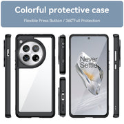 For OnePlus 12 Colorful Series Acrylic Hybrid TPU Phone Case(Black)