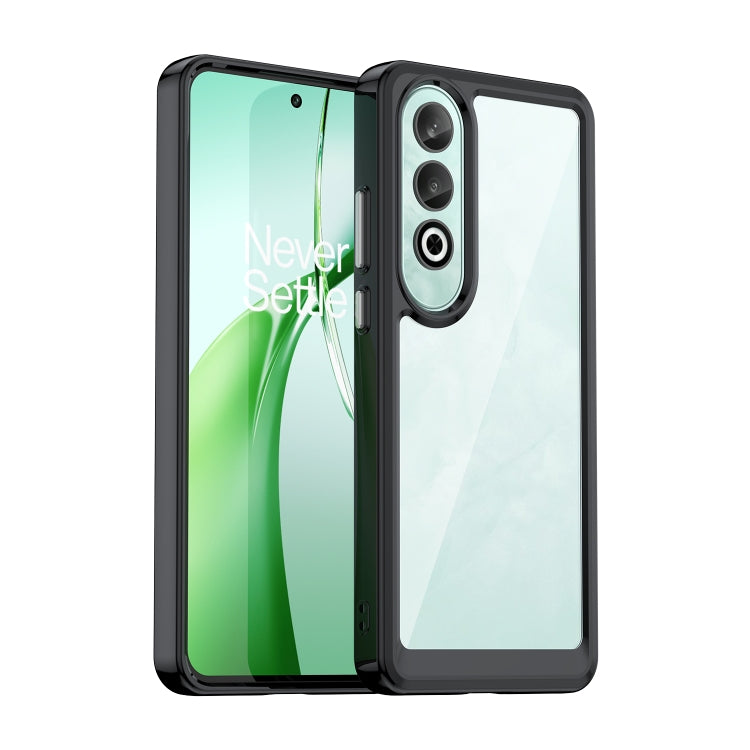 For OnePlus Nord CE4 Colorful Series Acrylic Hybrid TPU Phone Case(Black)