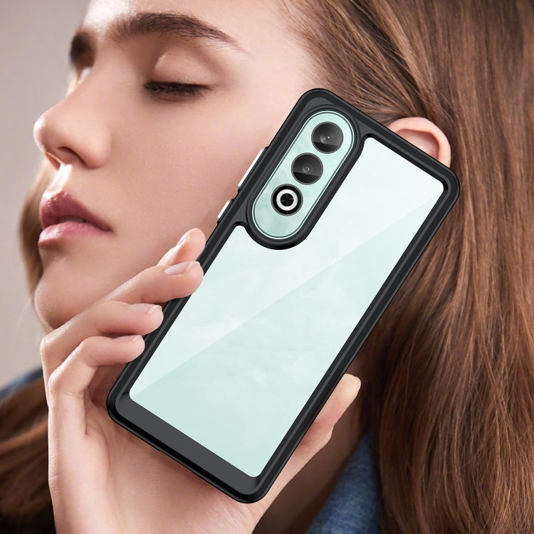 For OnePlus Nord CE4 Colorful Series Acrylic Hybrid TPU Phone Case(Black)