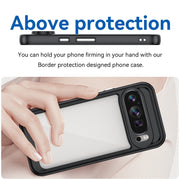 For Google Pixel 9 Colorful Series Acrylic Hybrid TPU Phone Case(Black)
