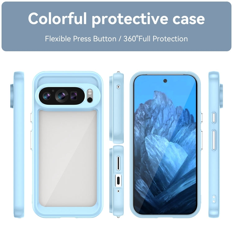 For Google Pixel 9 Colorful Series Acrylic Hybrid TPU Phone Case(Blue)