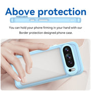 For Google Pixel 9 Colorful Series Acrylic Hybrid TPU Phone Case(Blue)