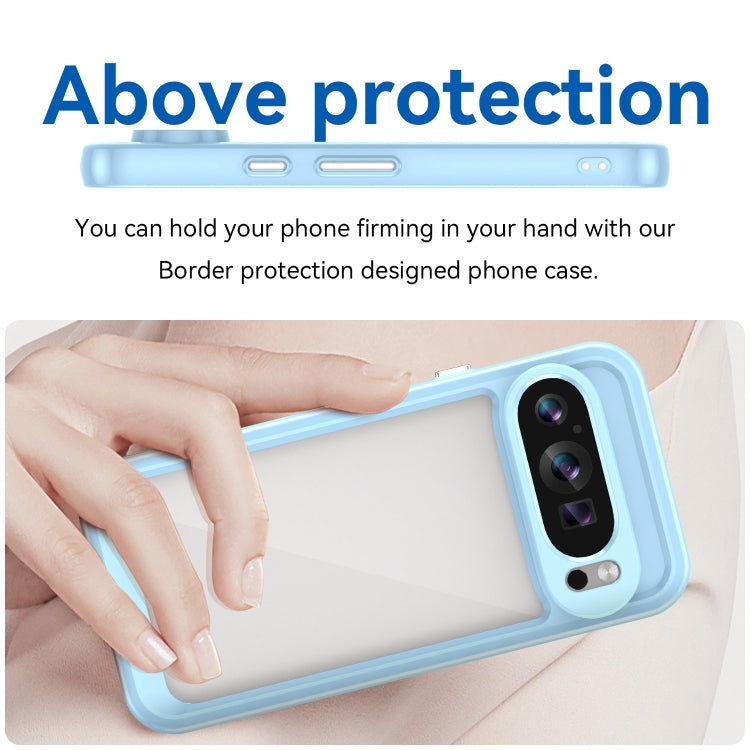 For Google Pixel 9 Colorful Series Acrylic Hybrid TPU Phone Case(Blue)