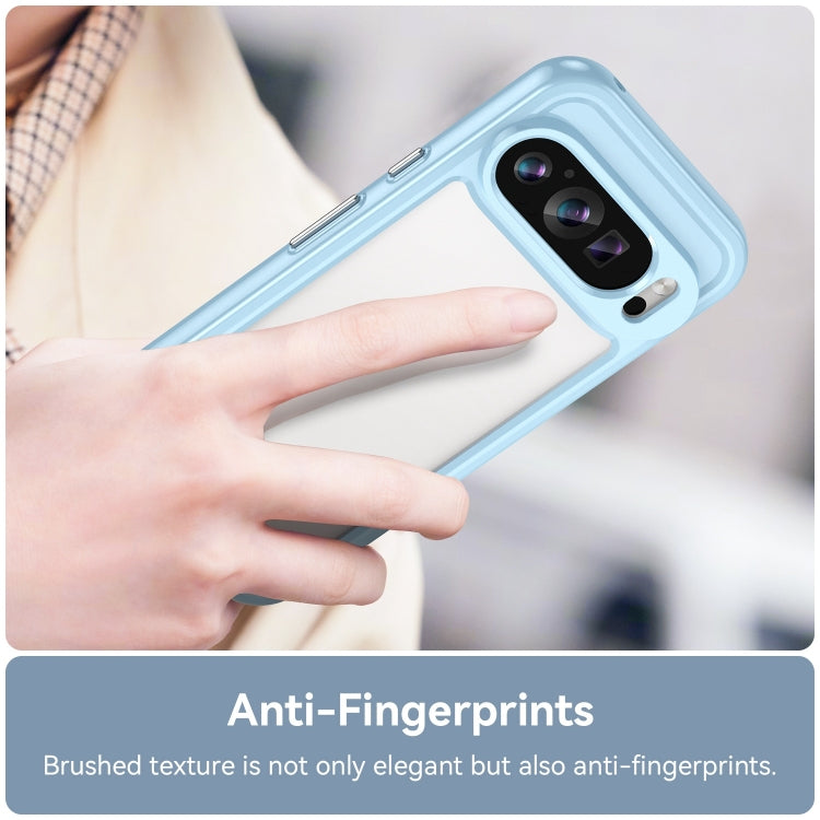 For Google Pixel 9 Colorful Series Acrylic Hybrid TPU Phone Case(Blue)