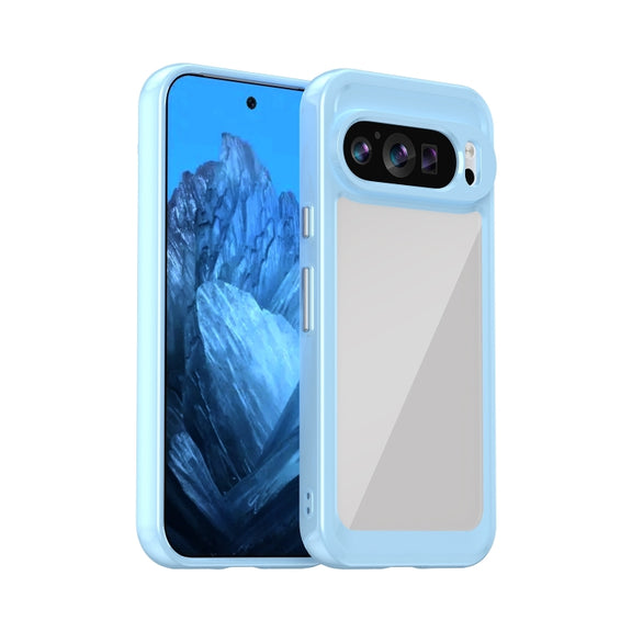 For Google Pixel 9 Colorful Series Acrylic Hybrid TPU Phone Case(Blue)