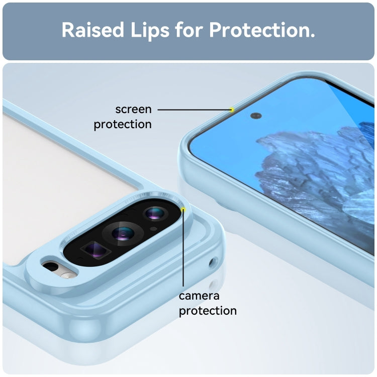 For Google Pixel 9 Colorful Series Acrylic Hybrid TPU Phone Case(Blue)
