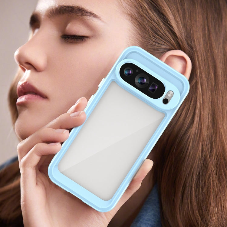 For Google Pixel 9 Colorful Series Acrylic Hybrid TPU Phone Case(Blue)