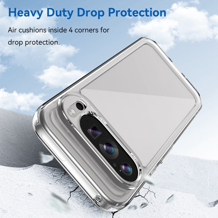 For Google Pixel 9 Colorful Series Acrylic Hybrid TPU Phone Case(Transparent)