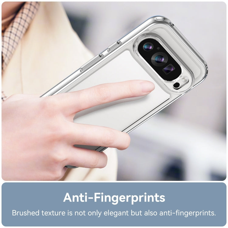 For Google Pixel 9 Colorful Series Acrylic Hybrid TPU Phone Case(Transparent)