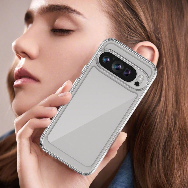 For Google Pixel 9 Colorful Series Acrylic Hybrid TPU Phone Case(Transparent)