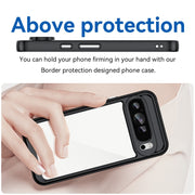 For Google Pixel 9 Pro Colorful Series Acrylic Hybrid TPU Phone Case(Black)