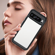 For Google Pixel 9 Pro Colorful Series Acrylic Hybrid TPU Phone Case(Black)